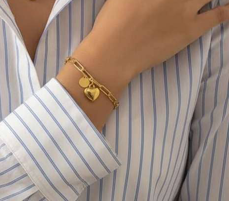 Bianca Heart Bracelet – Gold