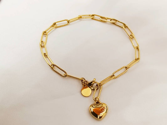 Bianca Heart Bracelet – Gold